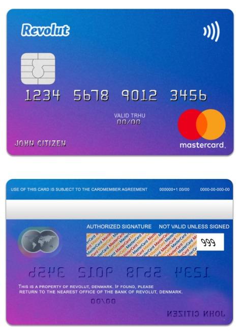Denmark Revolut bank standart mastercard